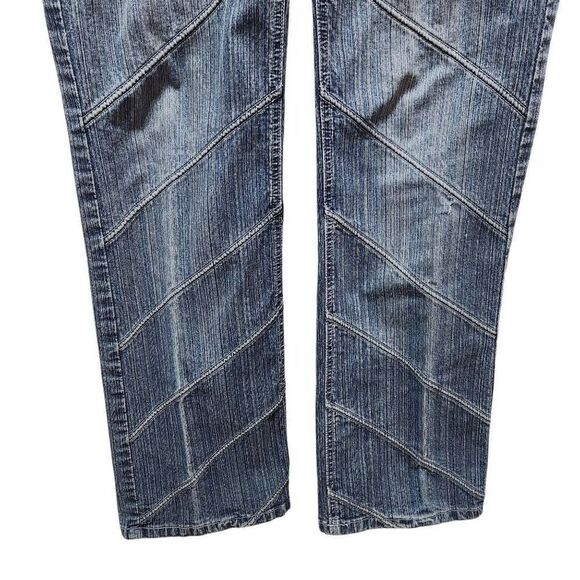 Vintage Faded Glory bootcut stretch jeans stripes size 12 - Picture 3 of 11